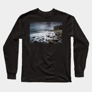 Elgol Beach and Waves with Long Exposure Long Sleeve T-Shirt